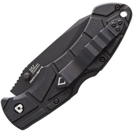 V NIVES 30206 Rocky II Lockback Black Finish Knife With Black Sculpted FRN Handle - Image 2