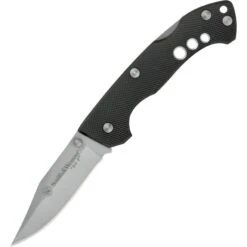Smith & Wesson 109 24-7 Lockback Folding Pocket Knife With Black Anodized Textured Aluminum Handles