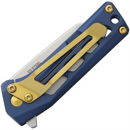 StatGear 112BLU Slinger Framelock Blue With Ball Bearing Stainless Steel Handle - Image 2