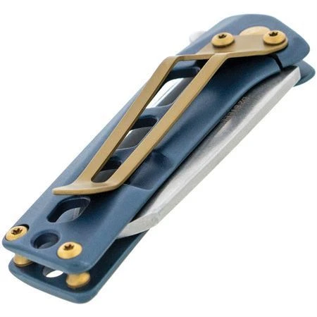 StatGear 112BLU Slinger Framelock Blue With Ball Bearing Stainless Steel Handle - Image 3