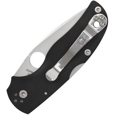 Spyderco 41GP5 Native Lockback Folding Pocket Spear Point Blade Knife With Black G-10 Handles - Image 2