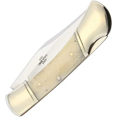 Alaska Scrimshaw Connection C2 Wolf Lockback Knife - Image 2