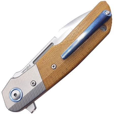 MKM 0111 Clap Linerlock Knife Natural Micarta - Image 2