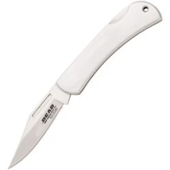 Bear Edge 71116 Stainless Clip Point Blade Lockback Folding Pocket Knife With Satin Finish Handle