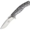 V NIVES 30022 Atmosphere Framelock Satin Finish Knife With Sculpted Titanium Handle