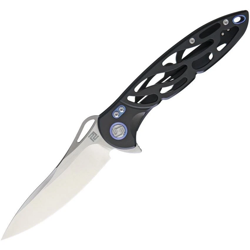 Artisan 1801GBKS Dragonfly Framelock S35VN Stainless Blade Knife With Black Titanium Handle