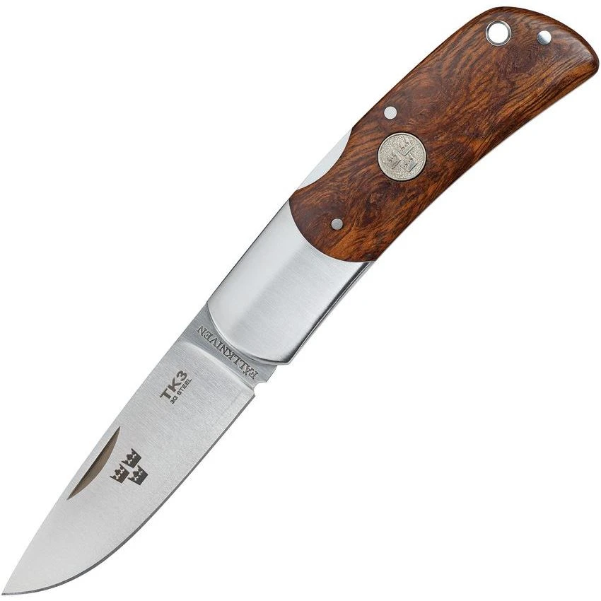 Fallkniven TK3IC Tre Kronor Lockback Knife With Ironwood Handle