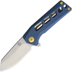 StatGear 112BLU Slinger Framelock Blue With Ball Bearing Stainless Steel Handle