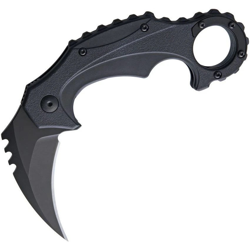 Brous M001B Enforcer Linerlock Knife With Black Sculpted Polymer Handle