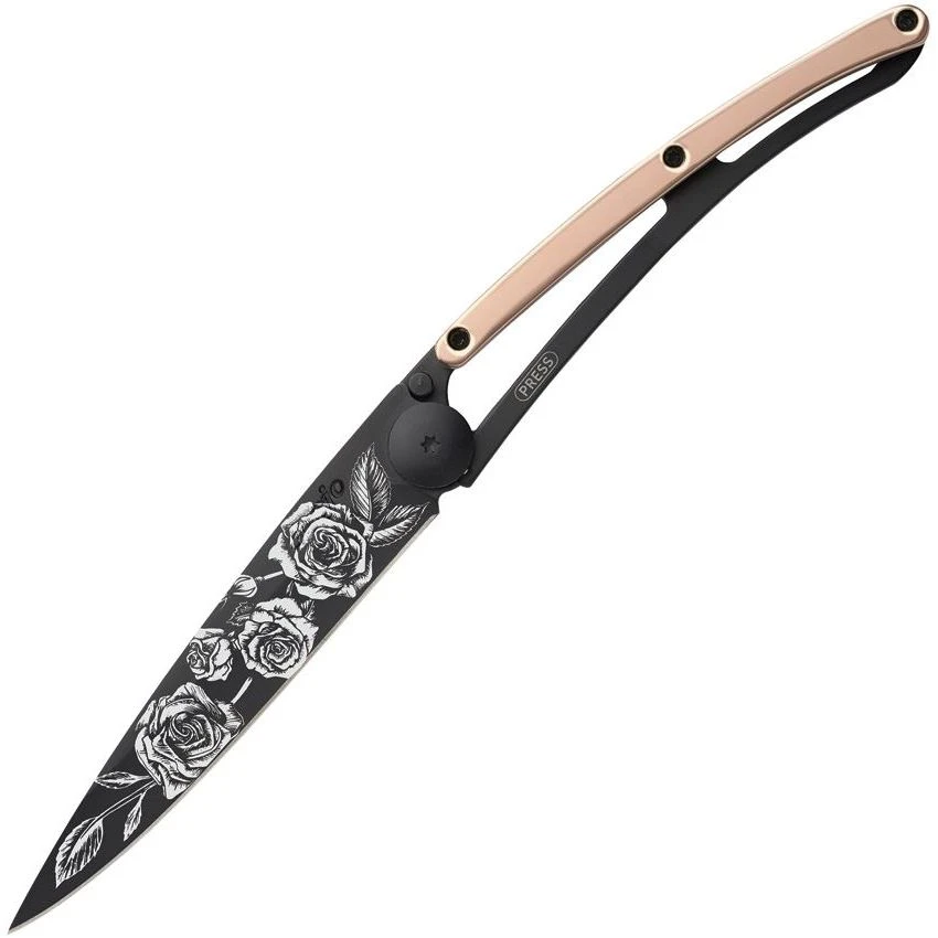 Deejo 9GM023 Tattoo Knife 27g Roses