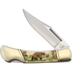 Alaska Scrimshaw 1 Bear Lockback