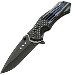 Rite Edge Knives 300552PO Police Flag Linerlock A/O